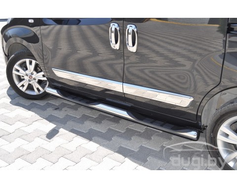 Пороги - трубы "Delux" для Citroen Nemo.